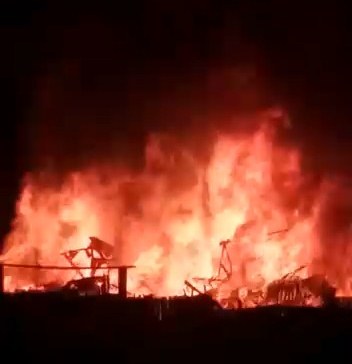 Крупный пожар в Черемше