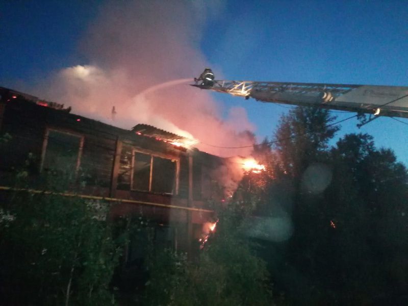 Сгорел барак в Новоталице