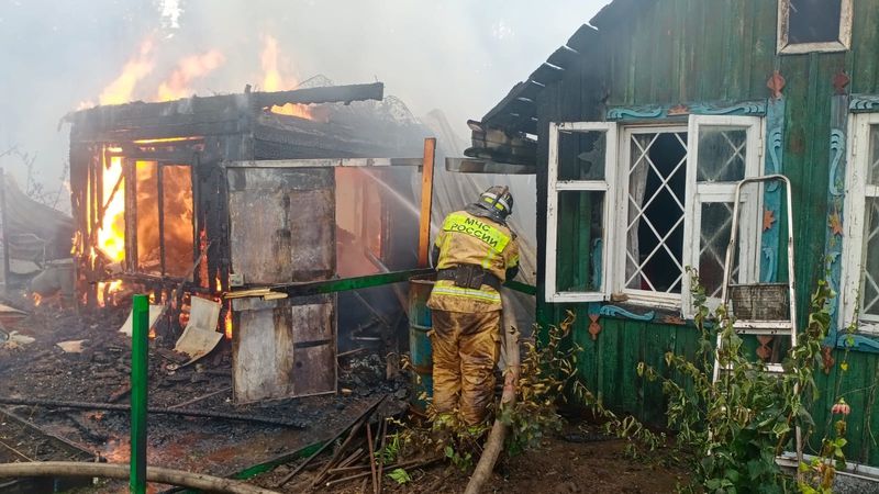 МЧС: сгорели 5 садовых домов и 2 повреждены