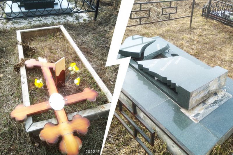 На кладбище в Билимбае вандалы разрушили памятники на могилах