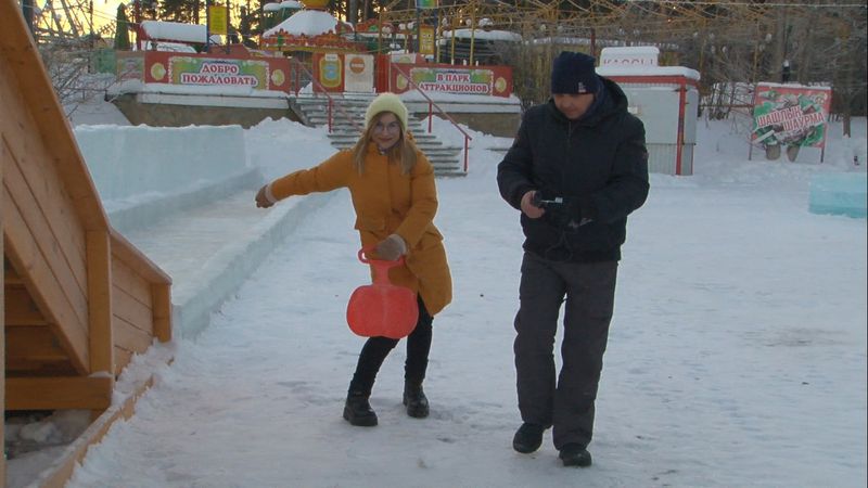 "Интерра ТВ" тестирует ледовый городок в парке